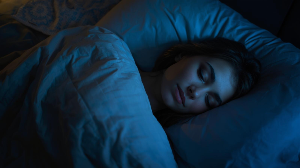 熟睡している女性